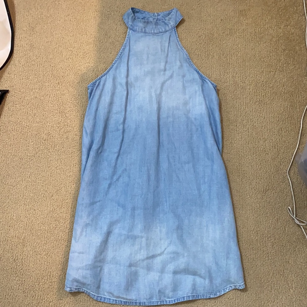 Cloth and Stone denim halter swing dress
